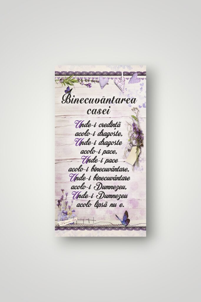 APLICE LEMN - BINECUVANTAREA CASEI - LAVANDA