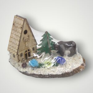 ORNAMENT LEMN CU CASUTA - ROMANIA