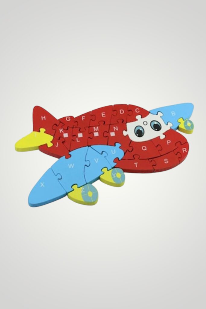 PUZZLE LEMN COLORAT - AVION