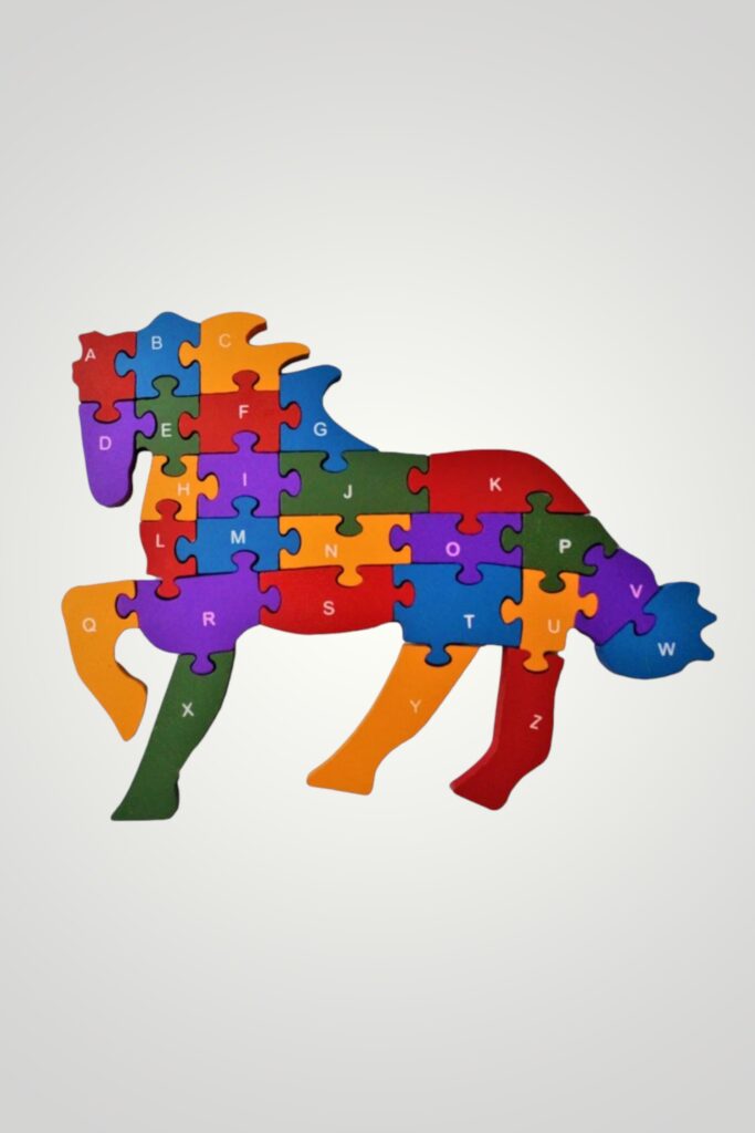 PUZZLE LEMN COLORAT - CAL