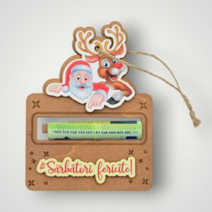 DECORATIUNE CRACIUN CU SUPORT PENTRU BANI