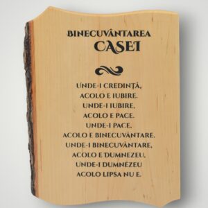 TABLOU LEMN - BINECUVANTAREA CASEI