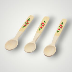 LINGURA LEMN CU FLORI