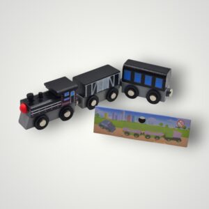 TREN LEMN CU MAGNET