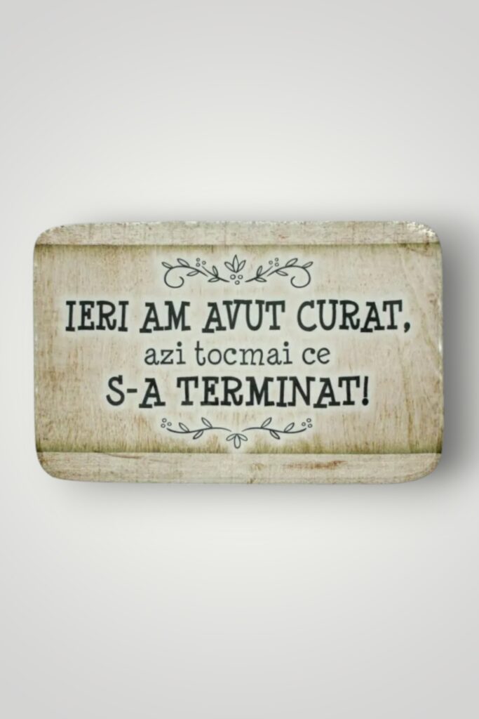 COVORAS SUBLIMAT - IERI AM AVUT CURAT