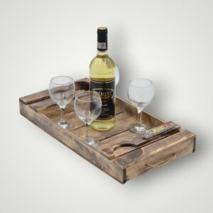 TAVA LEMN CU VIN + 4 PAHARE + MAGNET TRANSILVANIA