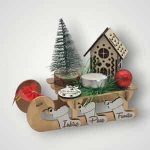 ORNAMENT CRACIUN - SANIE CU CASUTA