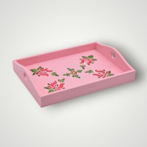 TAVA LEMN PICTATA - ROZ