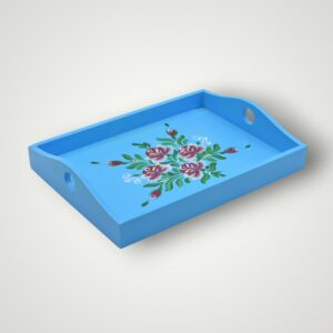 TAVA LEMN PICTATA - ALBASTRA