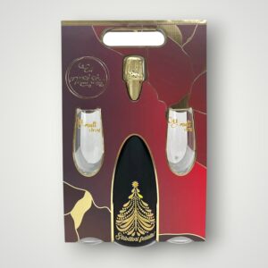 SET VIN SPUMANT + 2 PAHARE - SARBATORI FERICITE