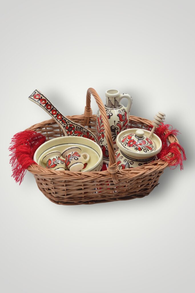 SET CADOU - COS TRADITIONAL - ROSU