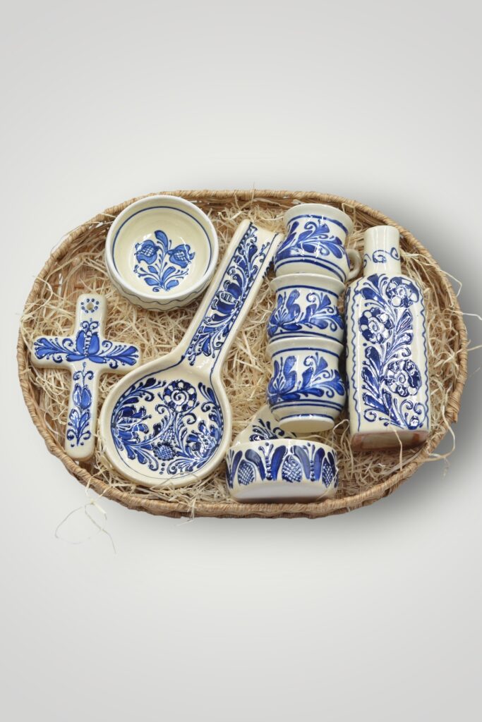 SET CADOU - SUVENIR CERAMICA - ALBASTRU